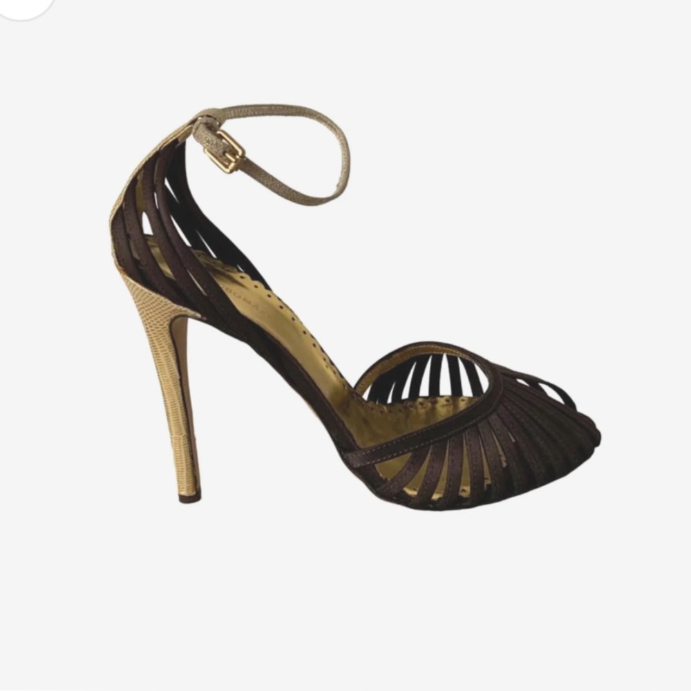 BCBG Nastrin Leather Satin Sandal